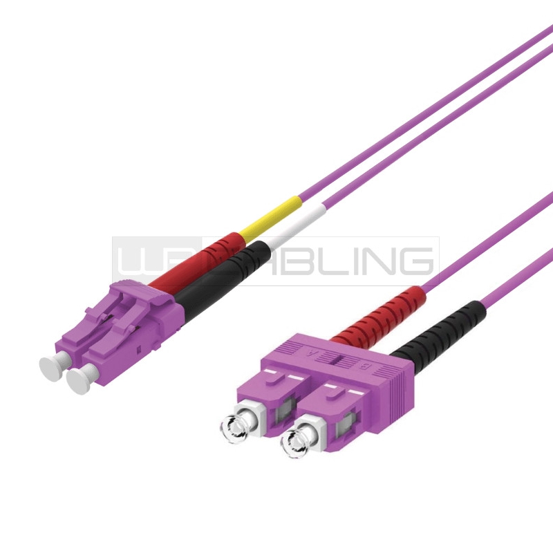 WPC-FP4-5LCSC-010 | Fiber optic multimode patch cord 50/125 LC-SC, 1 mt. om4 | WP Cabling | distributori informatica