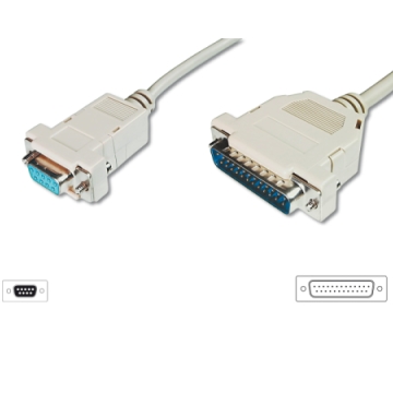 CC-200108-020-G-P | AT ADAPTER KABEL, DB9F - DB25M  - WELLY PRO | OEM | distributori informatica