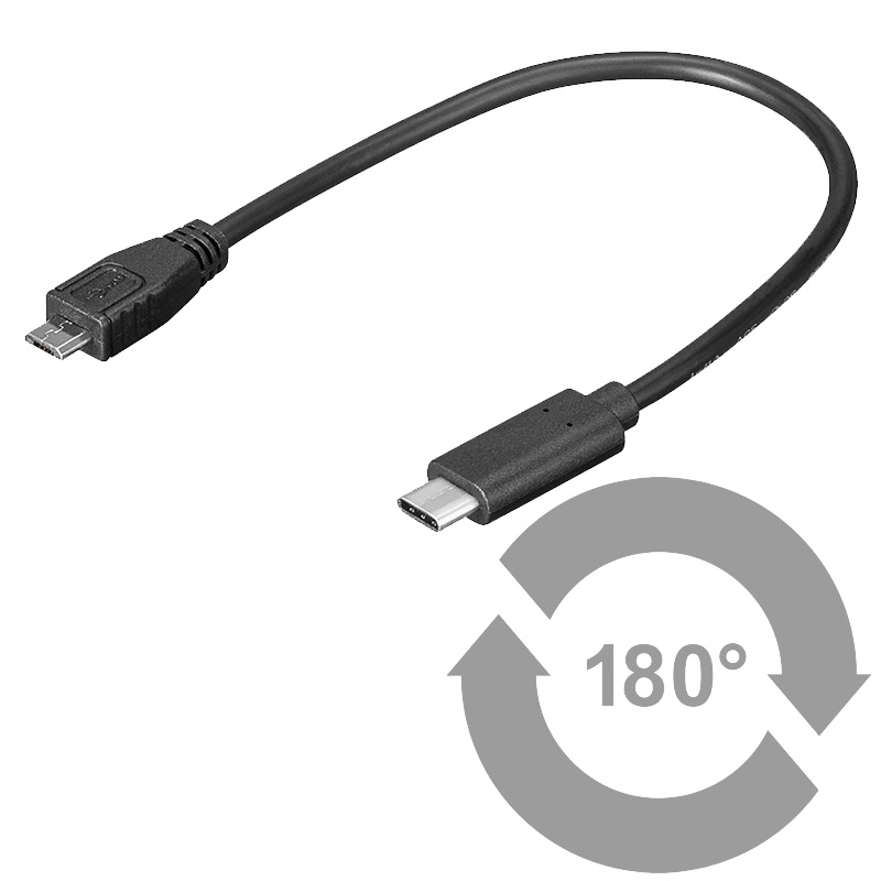 CC-100312-002-N-B | CAVO USB 3.1 C / MICRO B M/M NERO 0.20 mt | OEM | distributori informatica