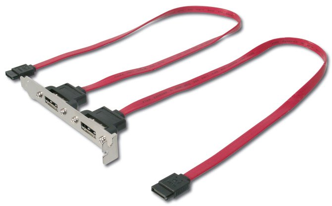 CC-150114-005-N-B | External SATA 2Port Slot Bracket with 50cm Cable | OEM | distributori informatica