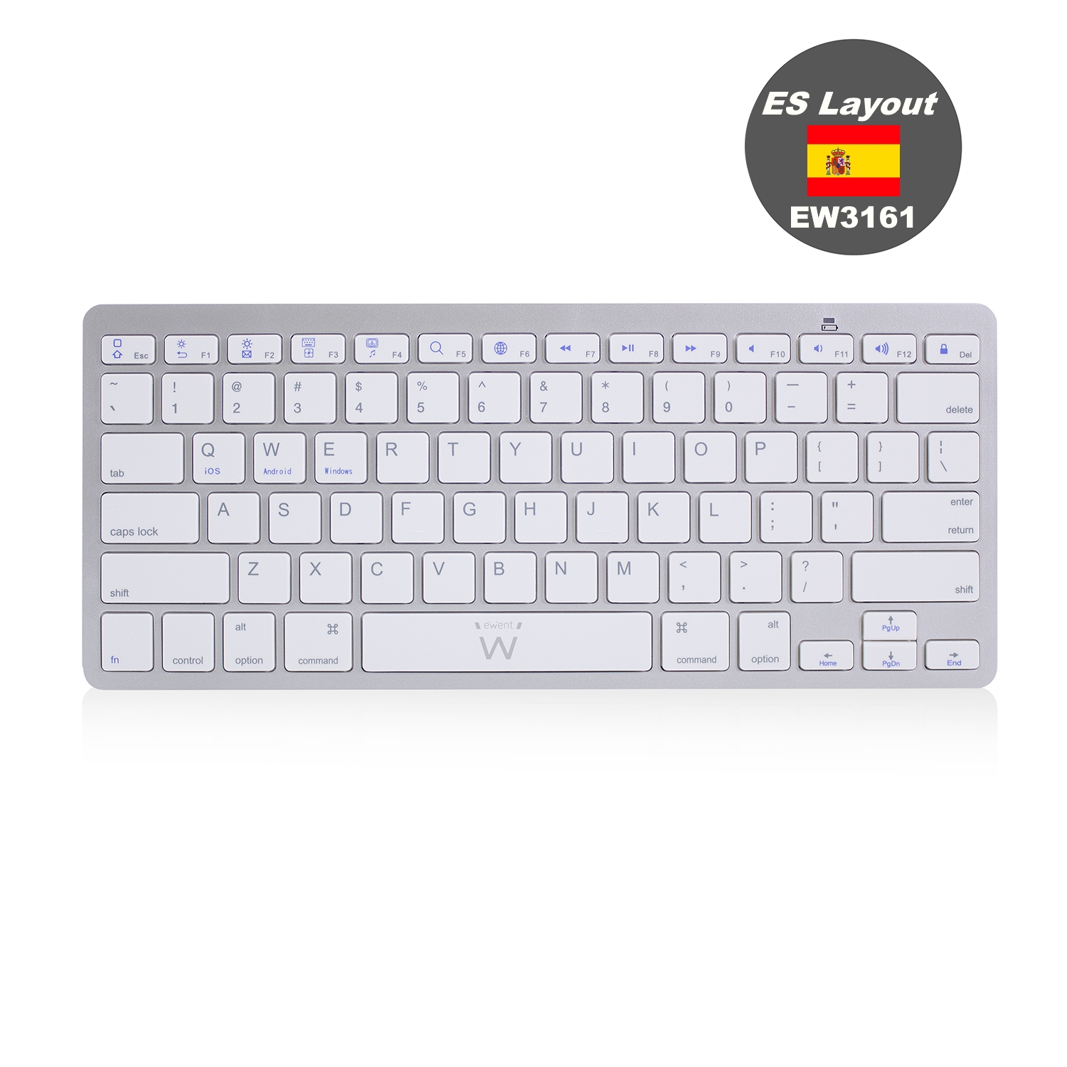 EW3161 | Ultra-dünne Bluetooth-Tastatur - ES-Layout (Qwerty) | Ewent | distributori informatica