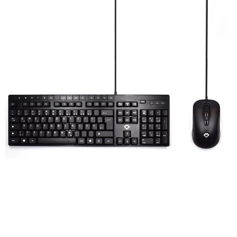 WY30101 | Kit Tastiera e Mouse Wired - Connessione Cavo USB 1.2 mt- DE | OEM | distributori informatica