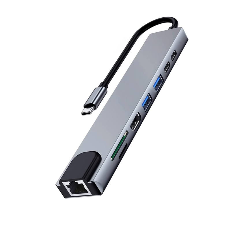 EW1146 | USB-C Multiport Dock 8 in 1, HDMI | USB-C PD | USB-A | LAN | Ewent | distributori informatica