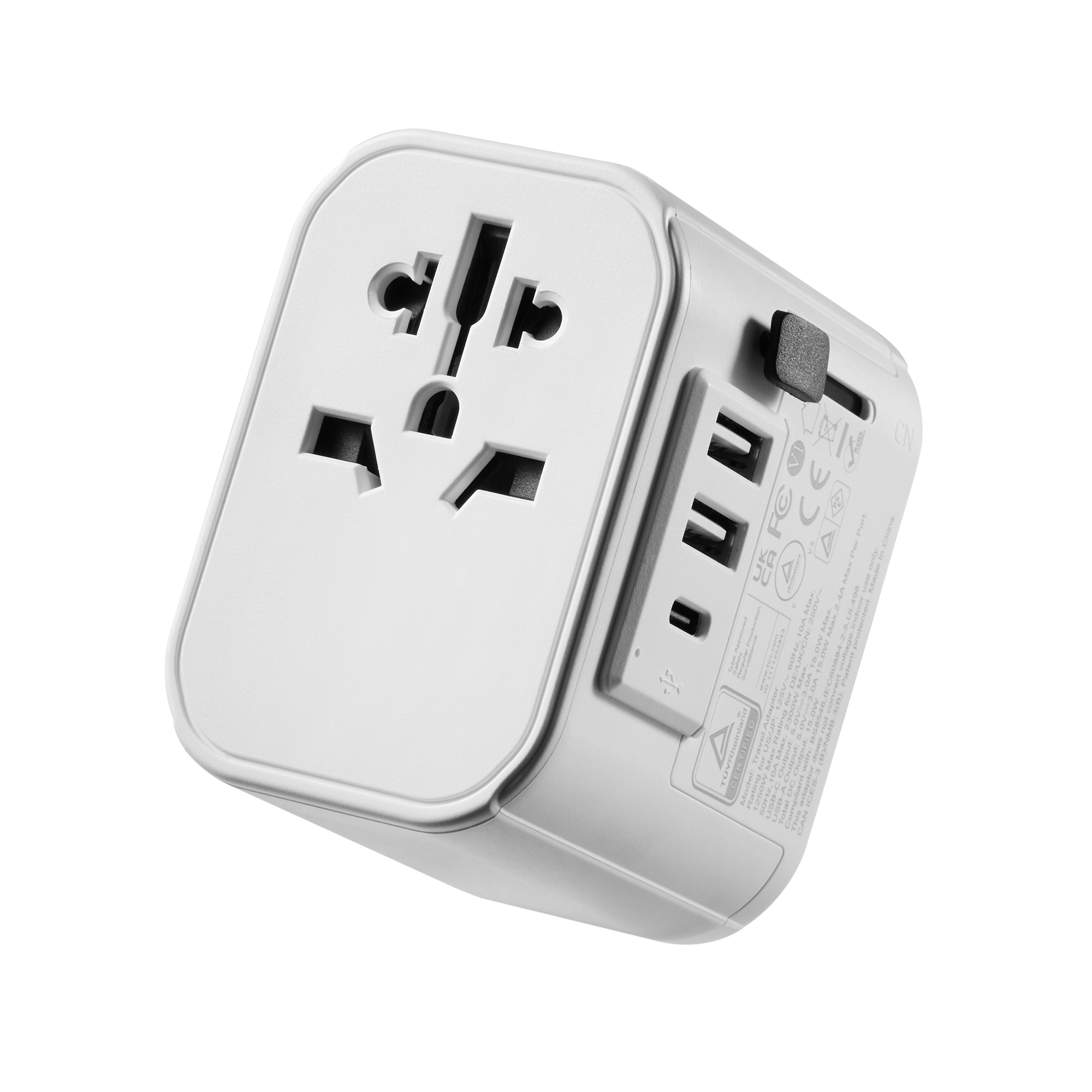 EW1475 | Universal travel adapter, US/UK/AU/CH Schuko, 2xUSB-A &#38; | Ewent | distributori informatica