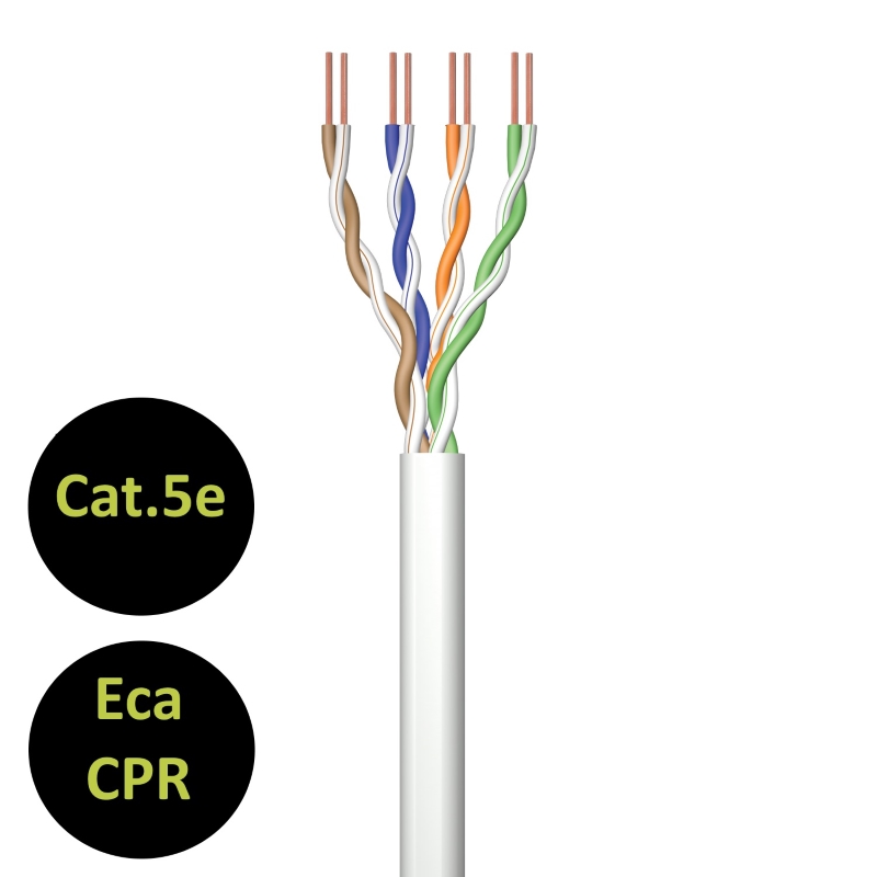 CN-MAT-5U-F-305 | CAVO IN BOBINA CAT.5e UTP, FLESSIBILE, 305mt | OEM | distributori informatica