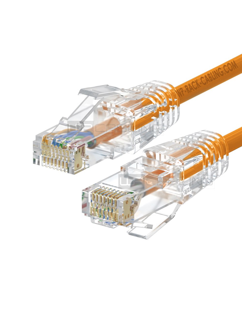 WPC-PAT-6AU002O-S | CAT 6A SLIM-PATCHKABEL U-UTP, 0.20m ORANGE | WP Cabling | distributori informatica