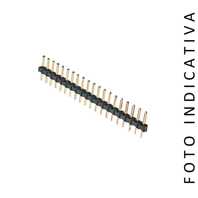 AW108/50G | STRIP MASCHIO DA CS PASSO 2,54mm DORATA DRITTA 50POLI 12,4mm | C-Industries | distributori informatica