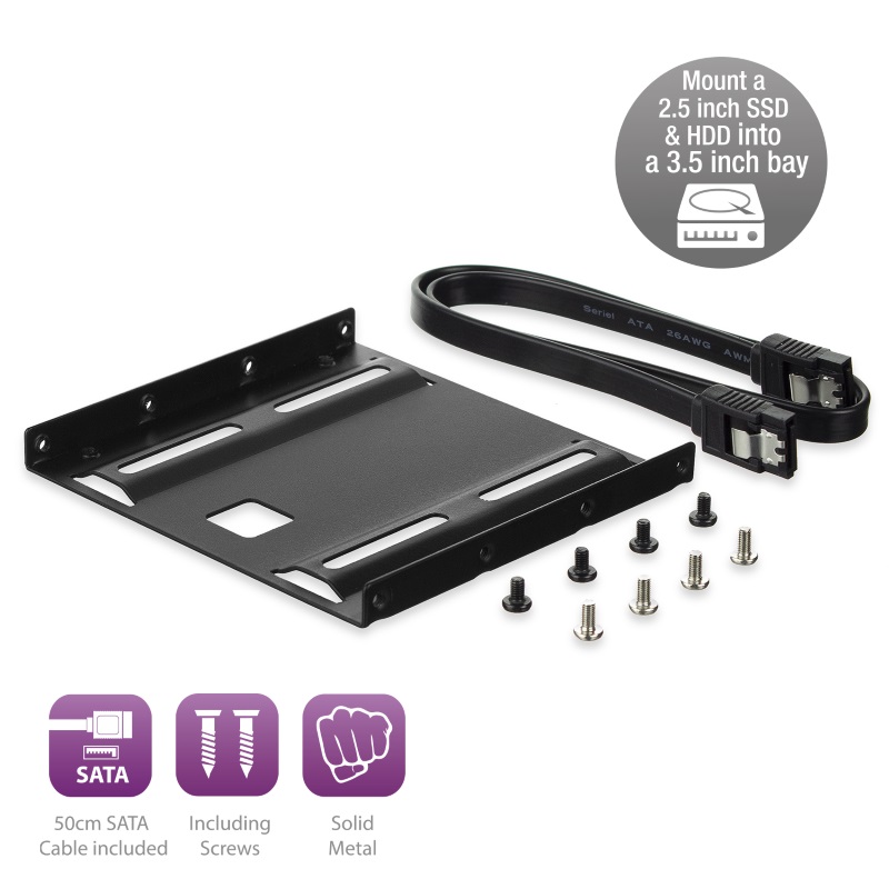 EW7007 | Kit de montaje SSD para una unidad SSD/disco duro HDD de 2,5 | Ewent | distributori informatica