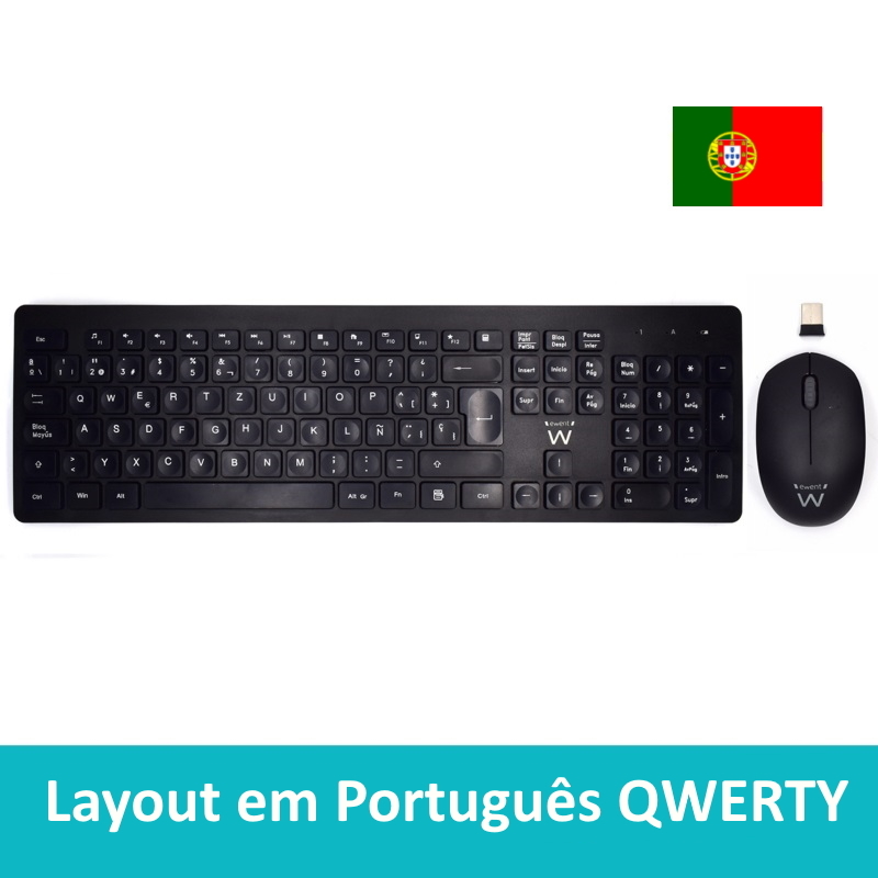 EW3258 | Conjunto de teclado e rato sem fios | Ewent | distributori informatica