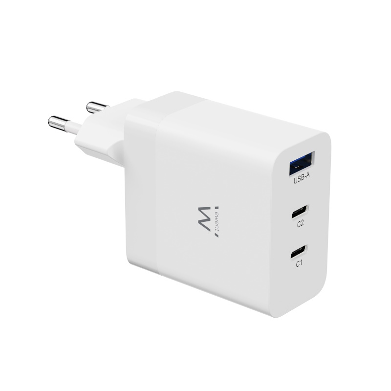 EW1323 | USB-C 3 puertos Cargador rápido 65W | Ewent | distributori informatica