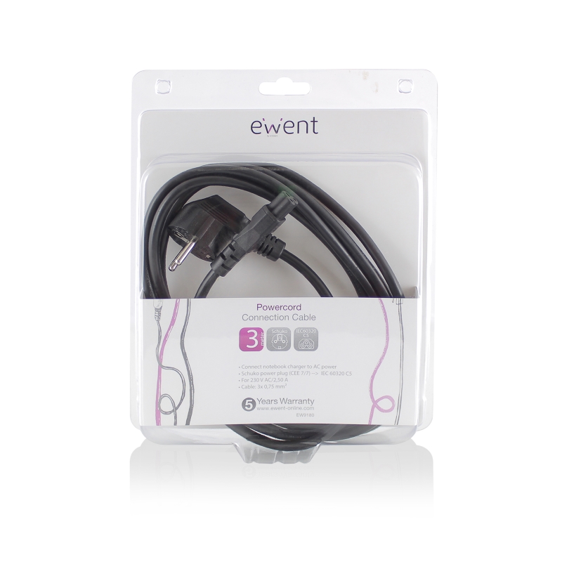 EW9180 | Power Connection Cable 3 Meter | Ewent | distributori informatica