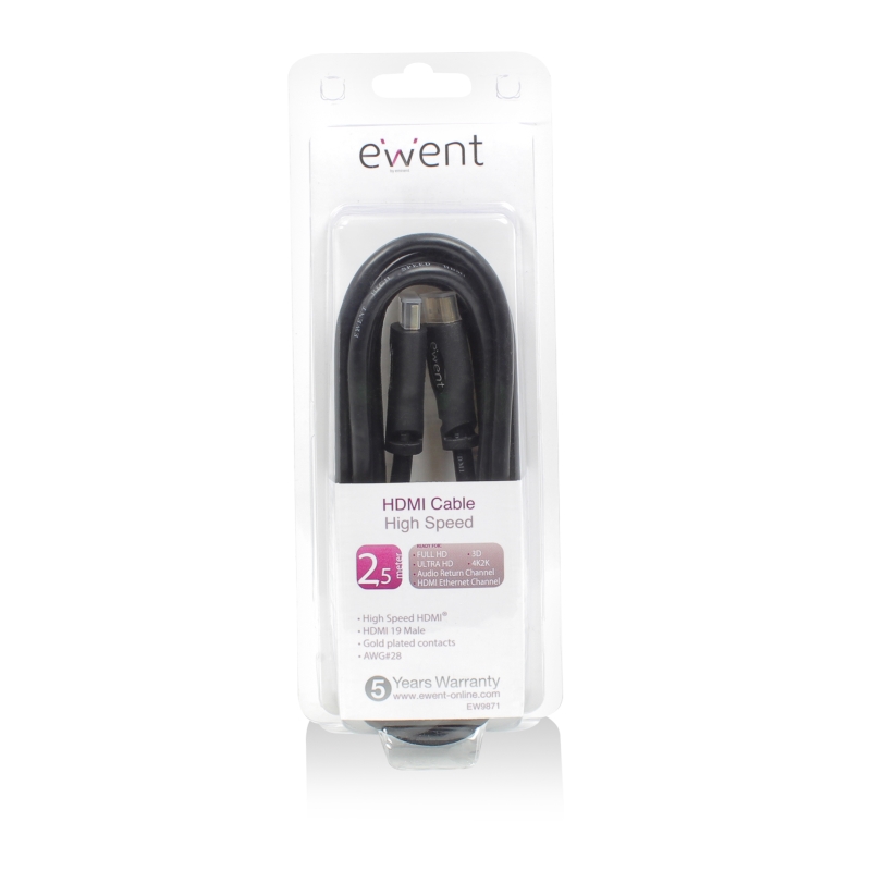 EW9871 | High Speed HDMI cable 2.5 meter | Ewent | distributori informatica