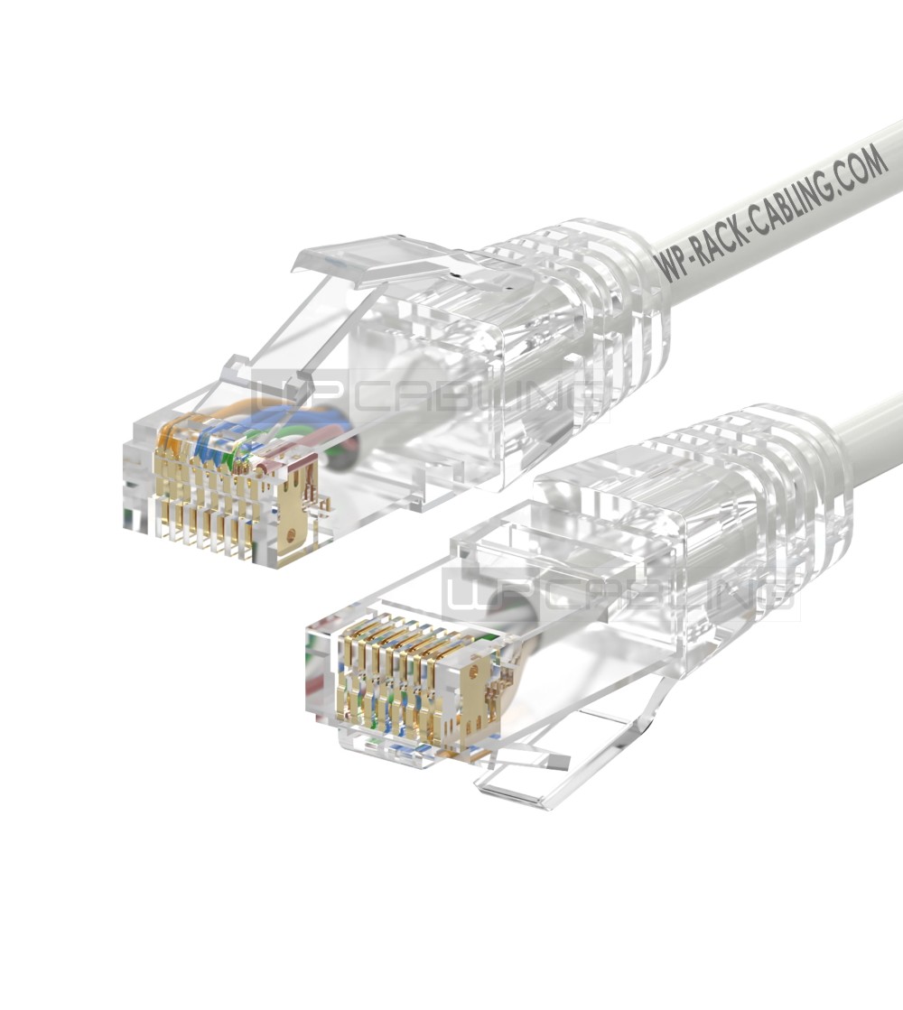 WPCPAT6AU002WS | SLIM CABLE DE RED CAT.6A U-UTP, 0.20m BLANCO | WP Cabling | distributori informatica