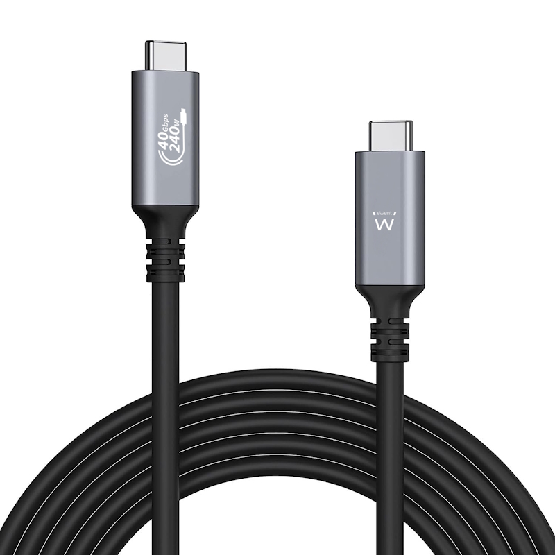 EC1070 | Cable de USB4 Thunderbolt 3/4 40Gbps ERP 240W C - C macho 1m | Ewent | distributori informatica