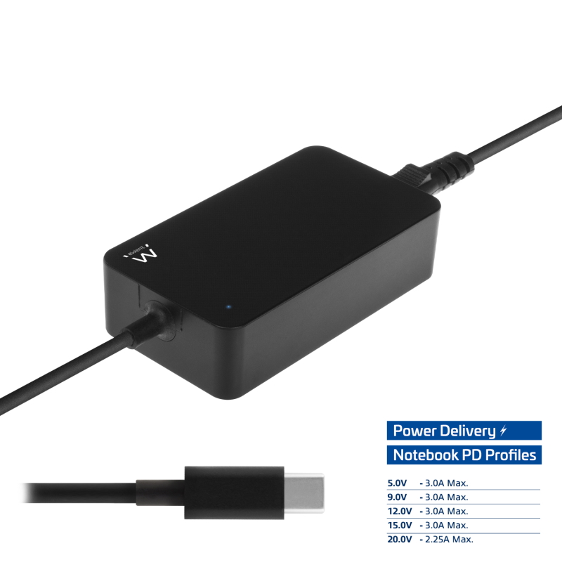 EW3981 | Cargador para equipos portátiles USB C compatible | Ewent | distributori informatica