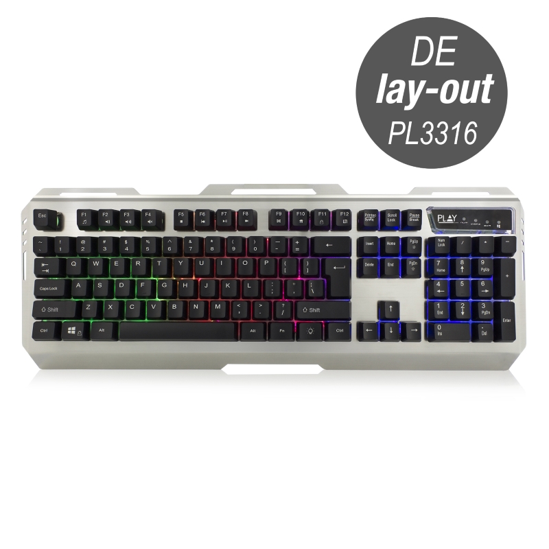 PL3316 | Tastiera gaming illuminata, layout DE | Ewent | distributori informatica