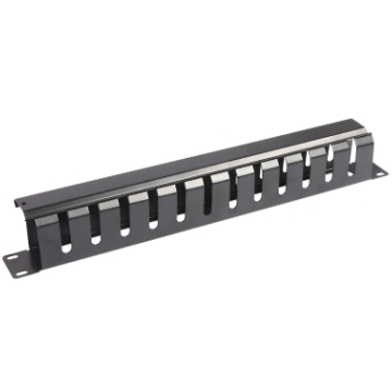 WPN-ACM-301-B | PANEL DE GESTIÓN DEL CABLEADO 1U, CON TAPA NEGRA RAL 9005 | WP Rack | distributori informatica