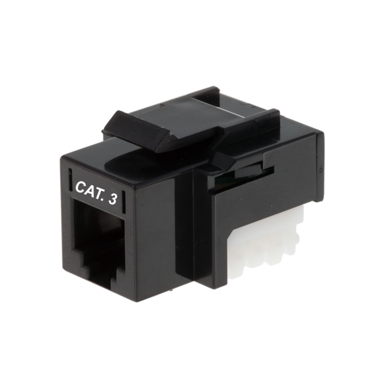 WPC-KEY-3-90/BL | CAT 3 6P4C MÓDULO KEYSTONE 90&#176;, UNSHIELDED, NEGRO | WP Cabling | distributori informatica