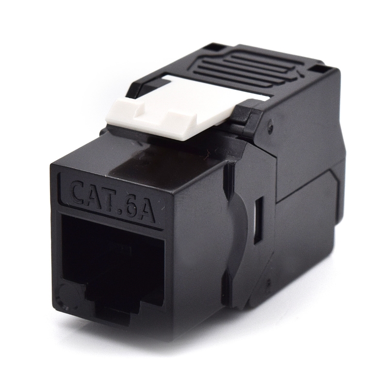 WPC-KEY-6AUP-TL/BL | Presa Keystone Cat.6A UTP, Toolless, Colore Nero | WP Cabling | distributori informatica