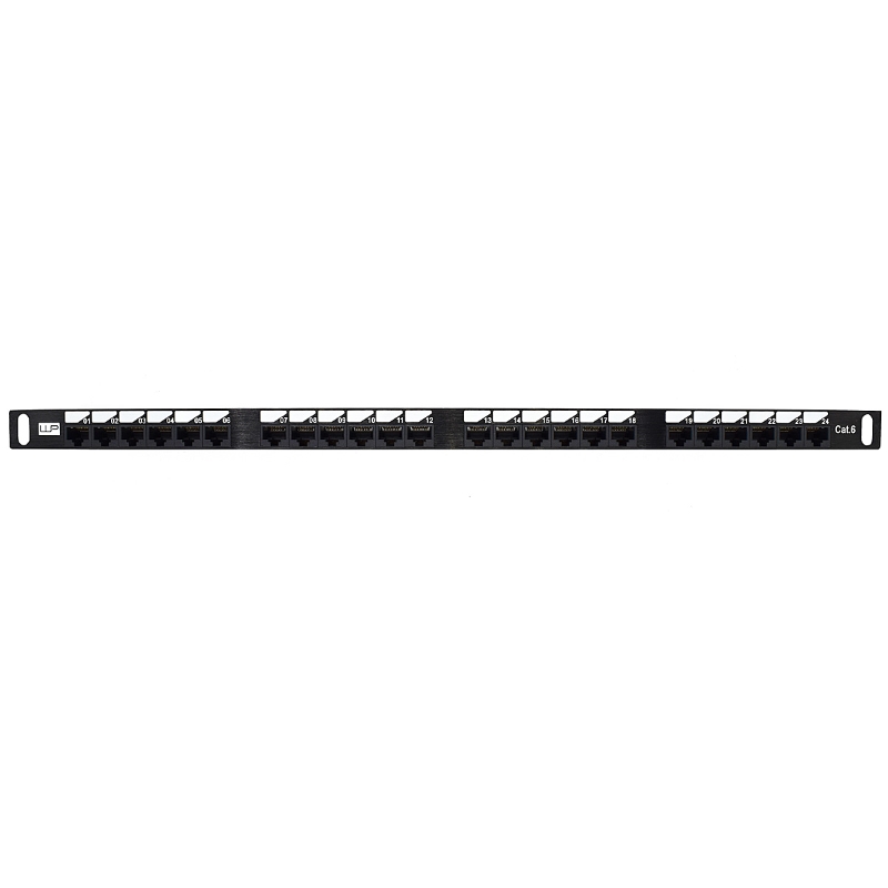 WPC-PAN-6U-24HD | Patch Panel 19" Cat.6 UTP 24Xrj45, 0,5U, Colore Nero | WP Cabling | distributori informatica