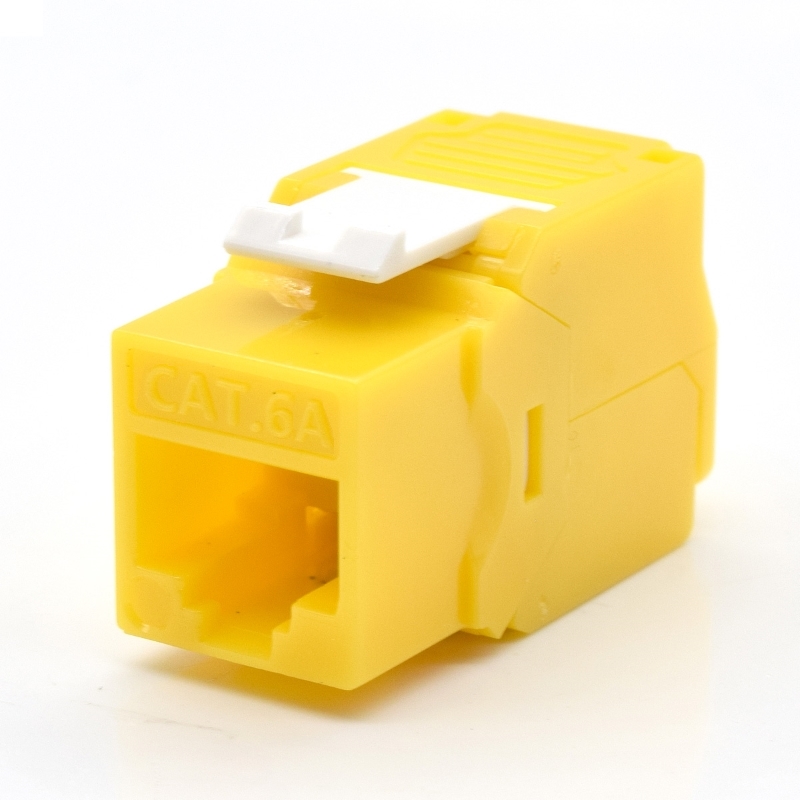 WPC-KEY-6AUP-TL/Y | Presa Keystone Cat.6a UTP, Toolless, Colore Giallo | WP Cabling | distributori informatica