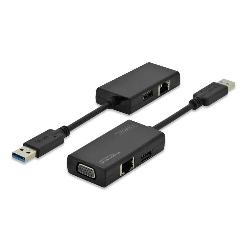 DI-DA-70835 | ADATTATORE GRAFICO DA USB 3.0 A VGA, 3-IN-1 | Digitus | distributori informatica