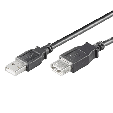 EC1010 | Cavo prolunga USB 2.0 A/A M/F 0.5 mt nero, polybag | Ewent | distributori informatica