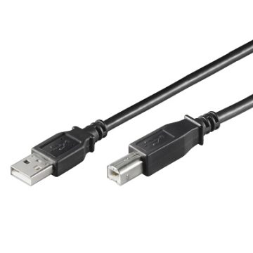 EC1003 | Cavo USB 2.0 A/B M/M 1.0 mt nero, polybag | Ewent | distributori informatica