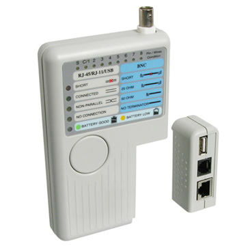 WPC-TST-002 | CABLE TESTER RJ11/12/45 BNC E USB | WP Cabling | distributori informatica