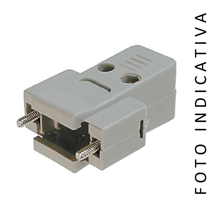 AGP15G/NEW | CUSTODIA CON VITI CORTE E FILETTO UNC 4/40 15 POLI NERA | C-Industries | distributori informatica