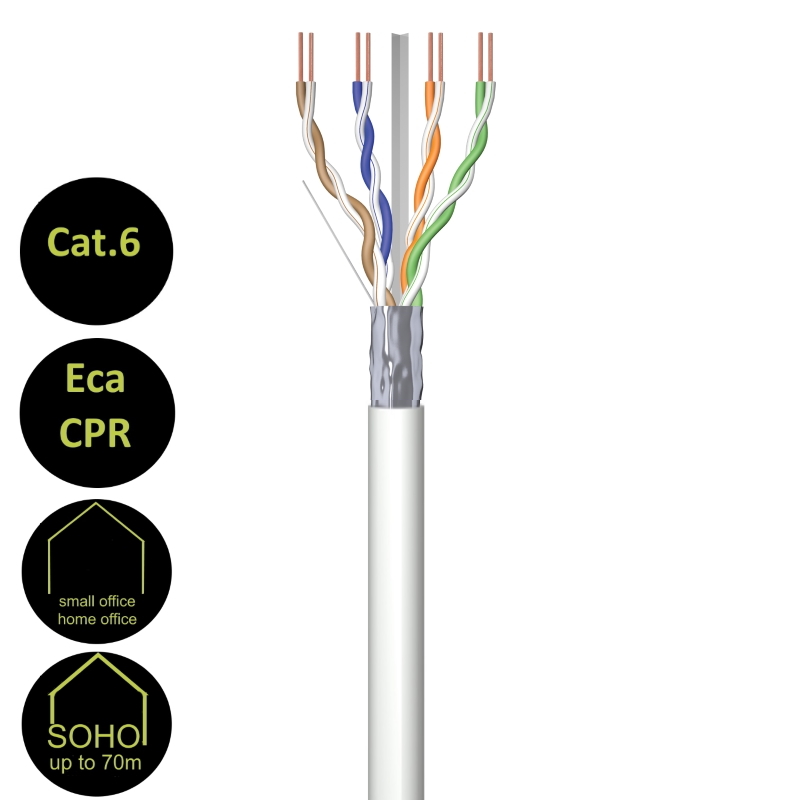 IM1219 | Matassa F/UTP Cavo Cat.6 CCA 100m Rigido, PVC Grigio | OEM | distributori informatica