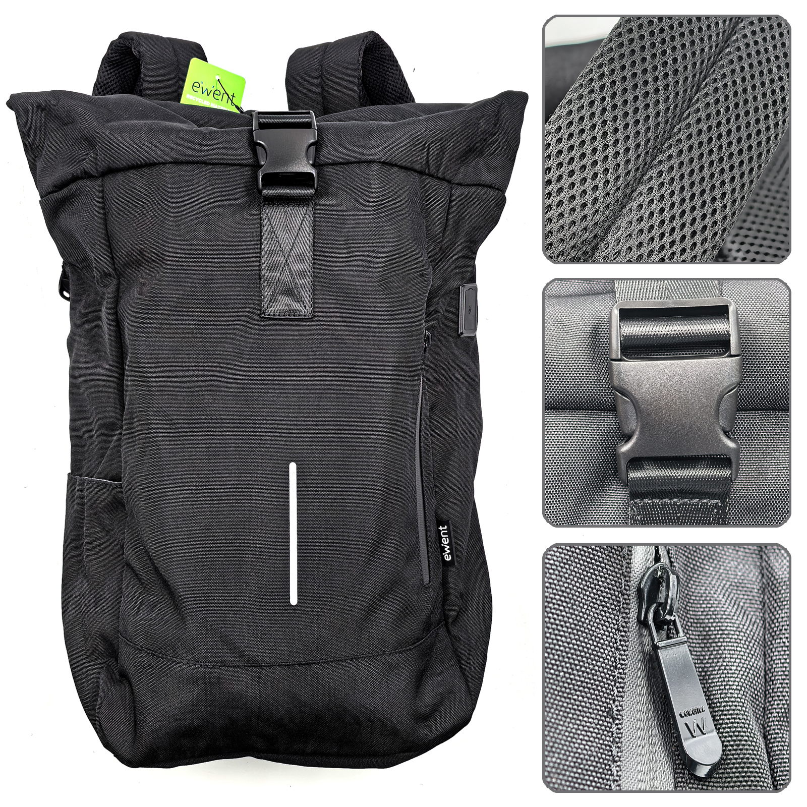 EW2536 | Zaino Unisex TRENDY ROLL Ecofriendly per notebook da 17,3 | Ewent | distributori informatica