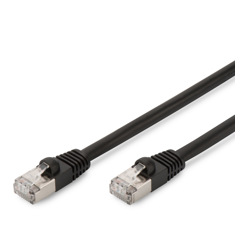 CN-PAT-6SF010BL-OD | CAVO PATCH DA ESTERNO CAT.6 S-FTP 1mt. PE NERO | OEM | distributori informatica