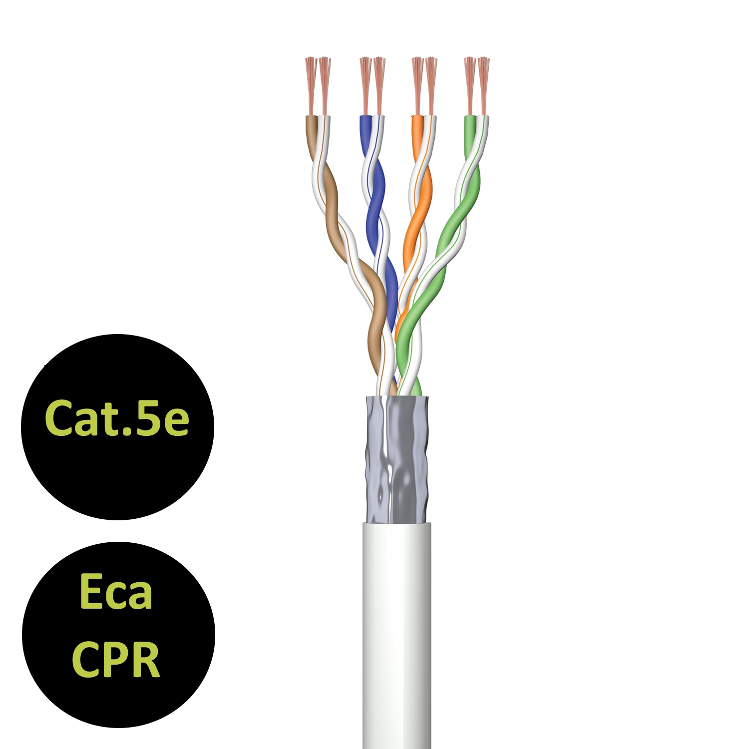 CN-MAT-5F-F-305 | Matassa F/UTP Cavo Cat.5E CU 305m Flessibile, PVC Grigio | OEM | distributori informatica